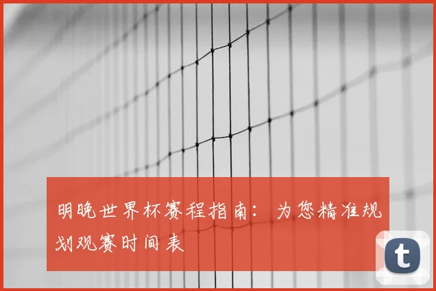 明晚世界杯赛程指南：为您精准规划观赛时间表